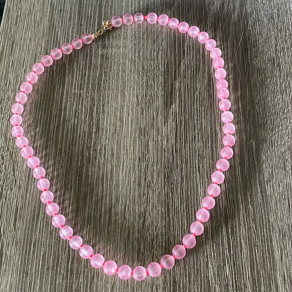 Pink beaded necklace